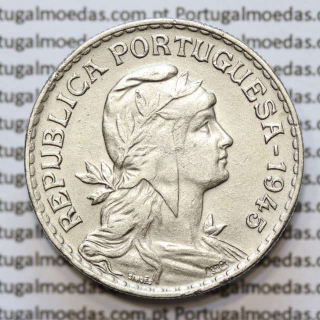 MOEDA DE UM ESCUDO (1$00) ALPACA 1945 MBC+