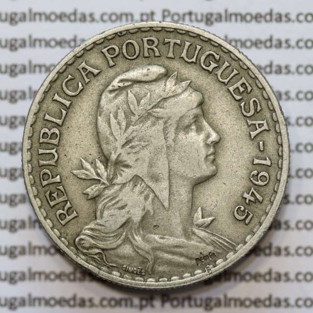 MOEDA DE UM ESCUDO (1$00) ALPACA 1945 MBC+