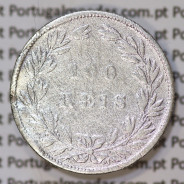 Moeda 100 Réis Prata 1874 ou Tostão Prata 1874 (BC-/REG) - Rei D. LUIS I - World Coins Portugal KM 510