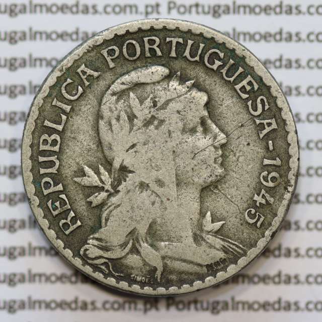 MOEDA DE UM ESCUDO (1$00) ALPACA 1945 BC+