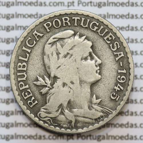 MOEDA DE UM ESCUDO (1$00) ALPACA 1945 MBC