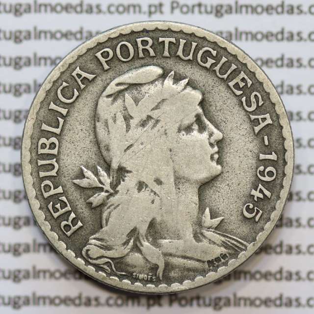 MOEDA DE UM ESCUDO (1$00) ALPACA 1945 MBC