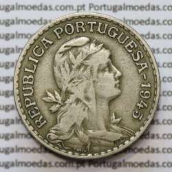 MOEDA DE UM ESCUDO (1$00) ALPACA 1945 BC+ MOEDA DE UM ESCUDO (1$00) ALPACA 1945 BC+