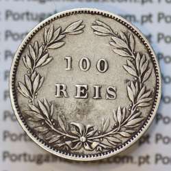 Moeda 100 Réis Prata 1876 ou Tostão Prata 1876 (BC+) - Rei D. LUIS I - World Coins Portugal KM 510