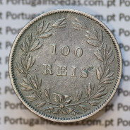 Moeda 100 Réis Prata 1876 ou Tostão Prata 1876 (MBC-) - Rei D. LUIS I - World Coins Portugal KM 510