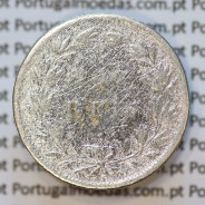 Moeda 100 Réis Prata 1876 ou Tostão Prata 1876 (BC-/REG) - Rei D. LUIS I - World Coins Portugal KM 510