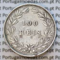 Moeda 100 Réis Prata 1879 ou Tostão Prata 1879 (MBC+) - Rei D. LUIS I - World Coins Portugal KM 510