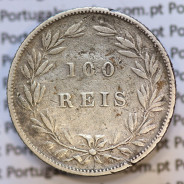 Moeda 100 Réis Prata 1879 ou Tostão Prata 1879 (BC+) - Rei D. LUIS I - World Coins Portugal KM 510
