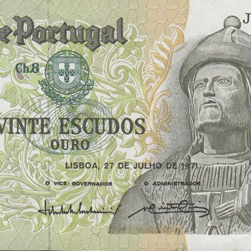 Nota de 20 Escudos 1971 Garcia de Orta, 20$00 27/07/1971 Chapa: 8 - Banco de Portugal (Muito Pouco Circulada)