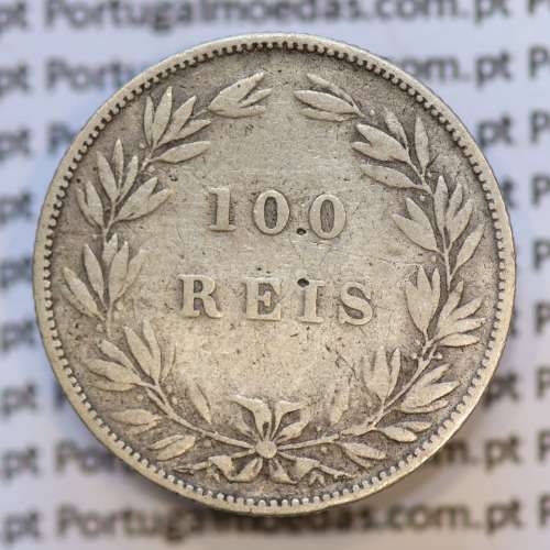 Moeda 100 Réis Prata 1879 ou Tostão Prata 1879 (BC) - Rei D. LUIS I - World Coins Portugal KM 510