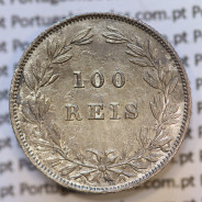 Moeda 100 Réis Prata 1879 ou Tostão Prata 1879 (MBC) - Rei D. LUIS I - World Coins Portugal KM 510