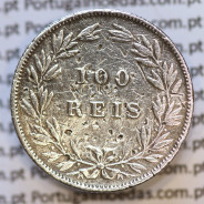 Moeda 100 Réis Prata 1879 ou Tostão Prata 1879 (BC) - Rei D. LUIS I - World Coins Portugal KM 510