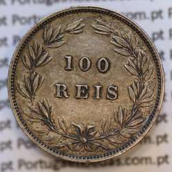 Moeda 100 Réis Prata 1880 ou Tostão Prata 1880 (BELA) - Rei D. LUIS I - World Coins Portugal KM 510