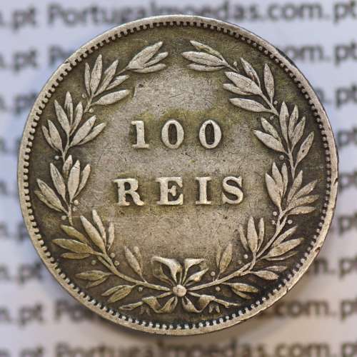 Moeda 100 Réis Prata 1880 ou Tostão Prata 1880 (MBC) - Rei D. LUIS I - World Coins Portugal KM 510