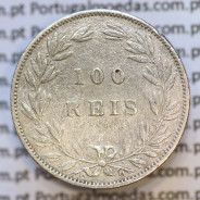 Moeda 100 Réis Prata 1880 ou Tostão Prata 1880 (BC+/MBC) - Rei D. LUIS I - World Coins Portugal KM 510