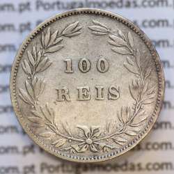 Moeda 100 Réis Prata 1880 ou Tostão Prata 1880 (BC+) - Rei D. LUIS I - World Coins Portugal KM 510