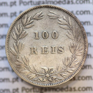 Moeda 100 Réis Prata 1880 ou Tostão Prata 1880 (BC+) - Rei D. LUIS I - World Coins Portugal KM 510