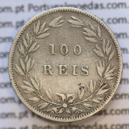 Moeda 100 Réis Prata 1880 ou Tostão Prata 1880 (BC) - Rei D. LUIS I - World Coins Portugal KM 510
