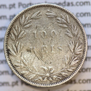 Moeda 100 Réis Prata 1880 ou Tostão Prata 1880 (BC) - Rei D. LUIS I - World Coins Portugal KM 510