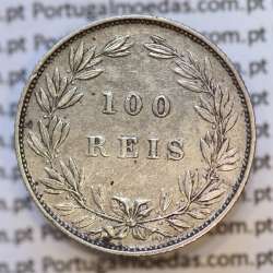 Moeda 100 Réis Prata 1886 ou Tostão Prata 1886 (MBC+) - Rei D. LUIS I - World Coins Portugal KM 510