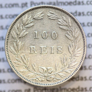 Moeda 100 Réis Prata 1886 ou Tostão Prata 1886 (MBC) - Rei D. LUIS I - World Coins Portugal KM 510