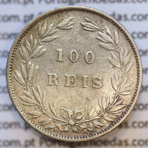 Moeda 100 Réis Prata 1886 ou Tostão Prata 1886 (MBC) - Rei D. LUIS I - World Coins Portugal KM 510