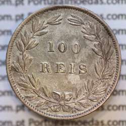 Moeda 100 Réis Prata 1886 ou Tostão Prata 1886 (MBC) - Rei D. LUIS I - World Coins Portugal KM 510