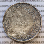 Moeda 100 Réis Prata 1886 ou Tostão Prata 1886 (MBC) - Rei D. LUIS I - World Coins Portugal KM 510