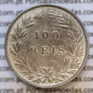 Moeda 100 Réis Prata 1886 ou Tostão Prata 1886 (MBC) - Rei D. LUIS I - World Coins Portugal KM 510