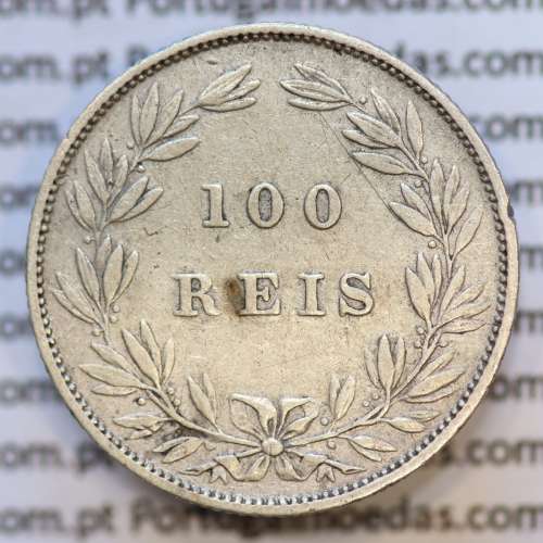 Moeda 100 Réis Prata 1886 ou Tostão Prata 1886 (MBC) - Rei D. LUIS I - World Coins Portugal KM 510