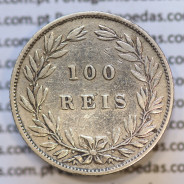 Moeda 100 Réis Prata 1886 ou Tostão Prata 1886 (BC) - Rei D. LUIS I - World Coins Portugal KM 510