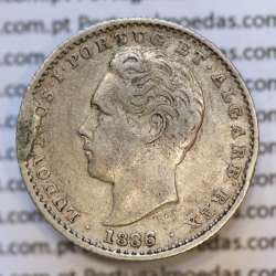 Moeda 100 Réis Prata 1886 ou Tostão Prata 1886 (BC) - Rei D. LUIS I - World Coins Portugal KM 510