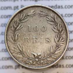 Moeda 100 Réis Prata 1888 ou Tostão Prata 1888 (MBC+/ BELA) - Rei D. LUIS I - World Coins Portugal KM 510