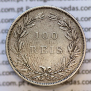 Moeda 100 Réis Prata 1888 ou Tostão Prata 1888 (MBC+/ BELA) - Rei D. LUIS I - World Coins Portugal KM 510