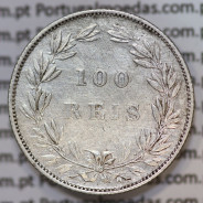 Moeda 100 Réis Prata 1888 ou Tostão Prata 1888 (MBC+/ BELA) - Rei D. LUIS I - World Coins Portugal KM 510