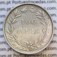 Moeda 100 Réis Prata 1888 ou Tostão Prata 1888 (MBC+) - Rei D. LUIS I - World Coins Portugal KM 510