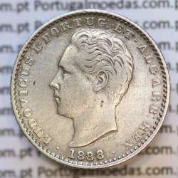 Moeda 100 Réis Prata 1888 ou Tostão Prata 1888 (MBC+) - Rei D. LUIS I - World Coins Portugal KM 510