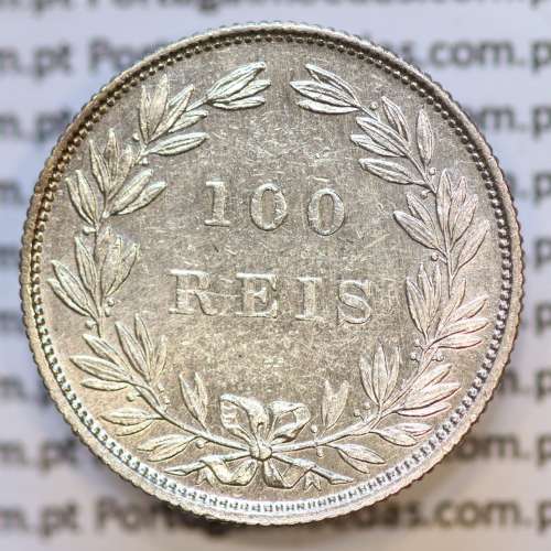 Moeda 100 Réis Prata 1889 ou Tostão Prata 1889 (MBC+/BELA) - Rei D. LUIS I - World Coins Portugal KM 510
