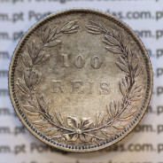 Moeda 100 Réis Prata 1889 ou Tostão Prata 1889 (MBC+) - Rei D. LUIS I - World Coins Portugal KM 510