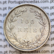 Moeda 100 Réis Prata 1889 ou Tostão Prata 1889 (MBC+) - Rei D. LUIS I - World Coins Portugal KM 510