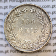 Moeda 100 Réis Prata 1889 ou Tostão Prata 1889 (MBC+) - Rei D. LUIS I - World Coins Portugal KM 510