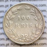 Moeda 100 Réis Prata 1889 ou Tostão Prata 1889 (MBC) - Rei D. LUIS I - World Coins Portugal KM 510