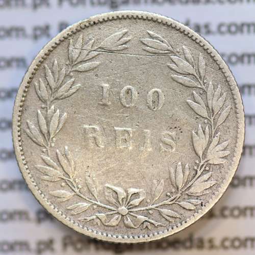 Moeda 100 Réis Prata 1889 ou Tostão Prata 1889 (BC) - Rei D. LUIS I - World Coins Portugal KM 510