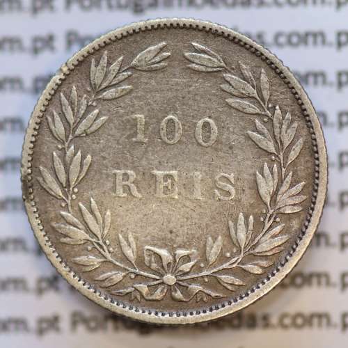 Moeda 100 Réis Prata 1889 ou Tostão Prata 1889 (BC) - Rei D. LUIS I - World Coins Portugal KM 510