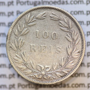 Moeda 100 Réis Prata 1889 ou Tostão Prata 1889 (BC) - Rei D. LUIS I - World Coins Portugal KM 510