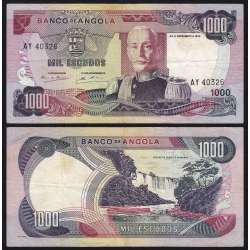 Nota de 1000 Escudos 1972 Marechal Carmona, 1000$00 24/11/1972 - Banco de Angola (Circulada) Nota de 1000 Escudos 1972 Marechal Carmona, 1000$00 24/11/1972 - Banco de Angola (Circulada)