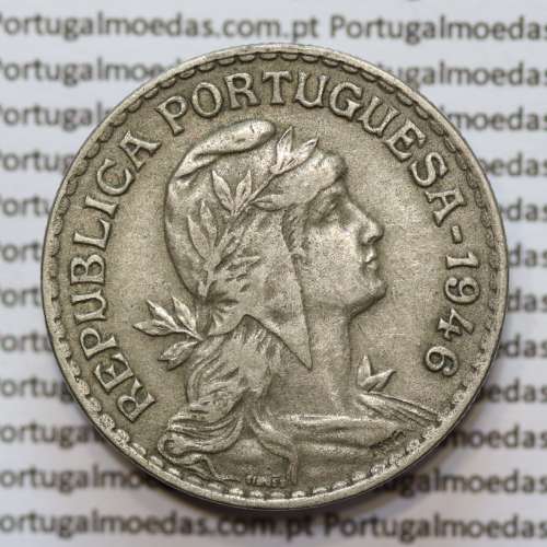 MOEDA DE UM ESCUDO (1$00) ALPACA 1946 BELA