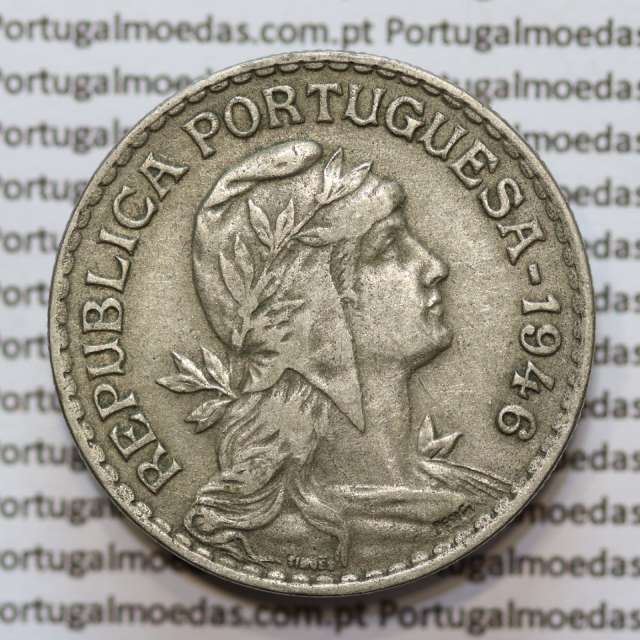 MOEDA DE UM ESCUDO (1$00) ALPACA 1946 BELA