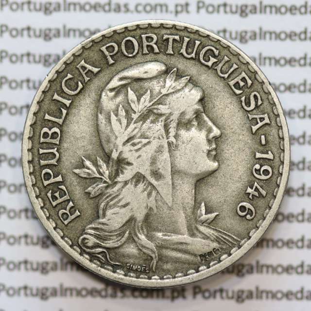 MOEDA DE UM ESCUDO (1$00) ALPACA 1946 MBC+