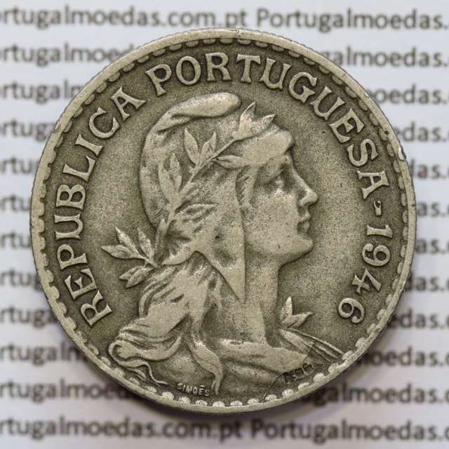MOEDA DE UM ESCUDO (1$00) ALPACA 1946 MBC+